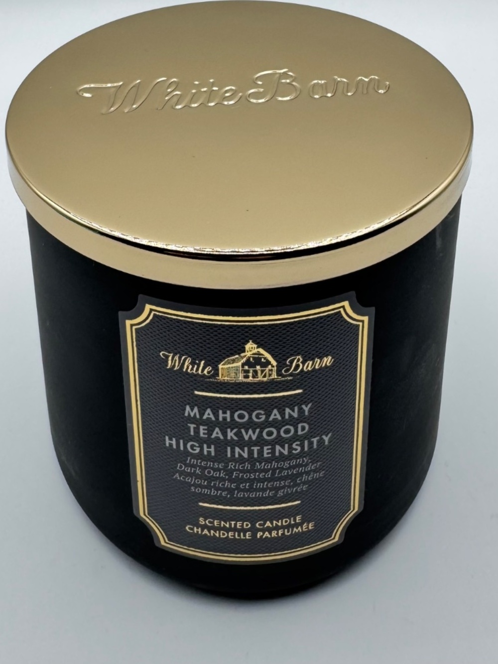Bath & Body Works White Barn Mahogany Teakwood High Intensity 3-Wick Candle - Picture 3 of 6